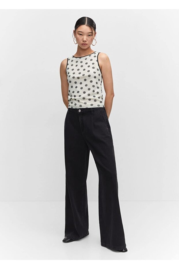 Open Back, Patterned Blouse - 2