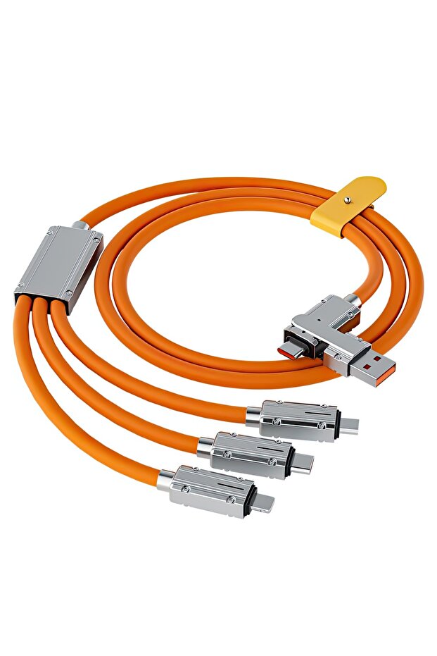 SÜPER HIZLI 120W 6A GÜÇLÜ SİLİKON KABLO(TYPE-C/MİCRO USB/LİGHTNİNG) - 1