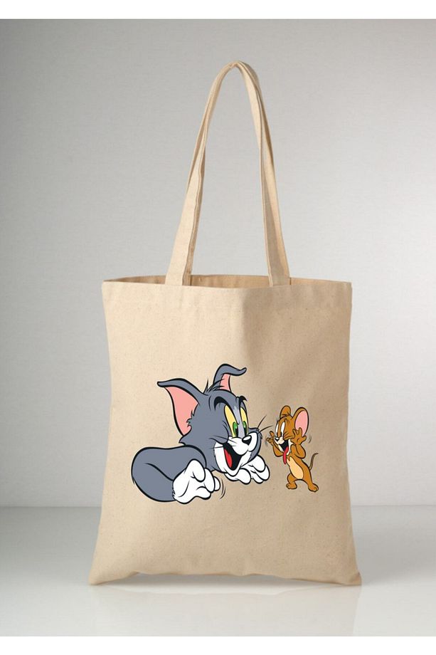 Tom Ve Jerry Tote Bag Bez Çanta - 1