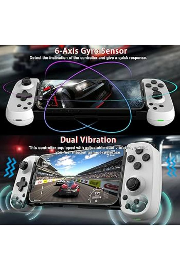 D6 kablosuz Gamepad uzatılabilir Joystick Pad için XBOX/PS4 Android/iOS Smartphone - 6