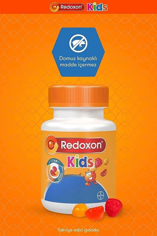 Kids 60 Çiğnenebilir Gummy Çocuklar İçin C Vitamini, D Vitamini Ve Çinko - 4