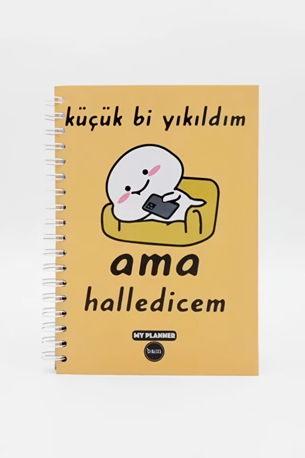 Telli Planlayıcı Defter Ajanda - Küçük Bi Yıkıldım - 1