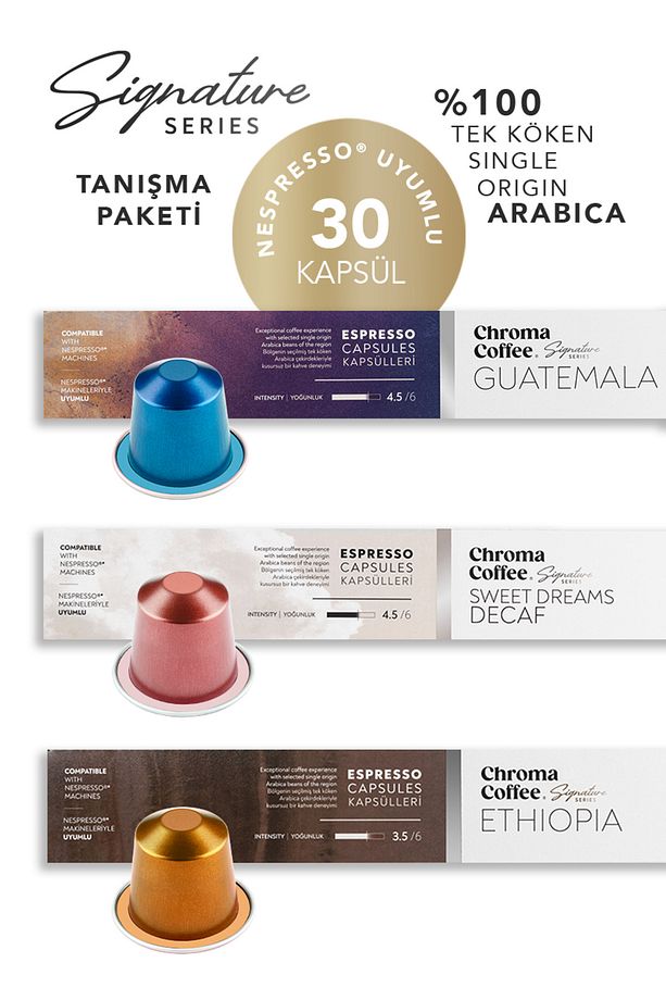 Signature Series Tanışma Paketi 30 Adet Nespresso Uyumlu Kapsül Kahve - 1