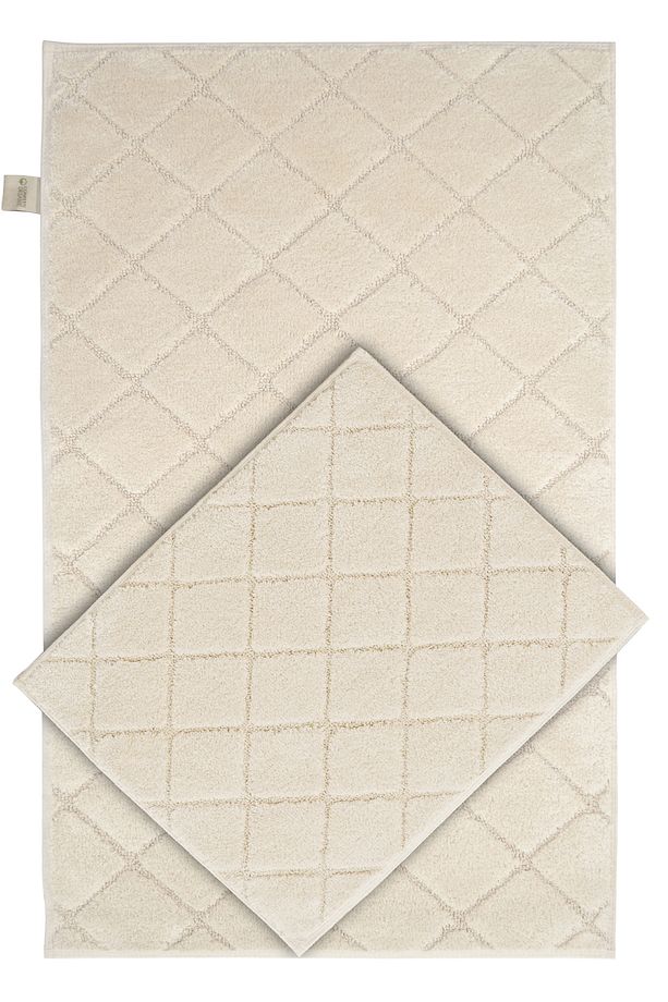 CCL Uni 17714 57x100 50x57 Naturel-Ekru İkili Set Banyo Paspası - 1