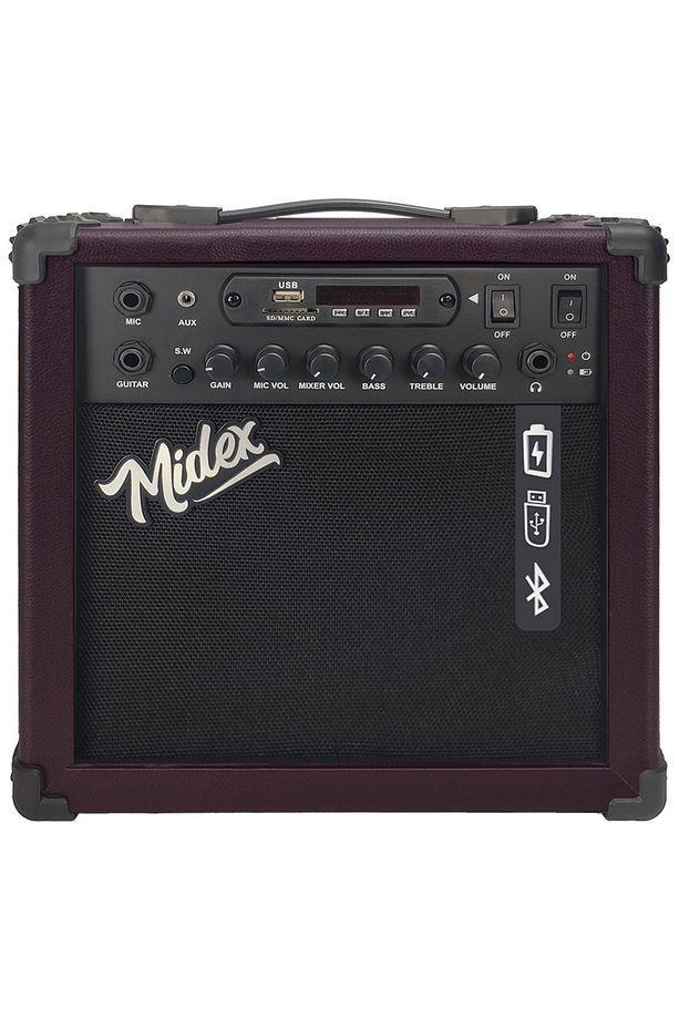 MGA-25BN Elektro Gitar Amfisi 25 Watt USB Bluetooth Şarjlı 2 Girişli - 1