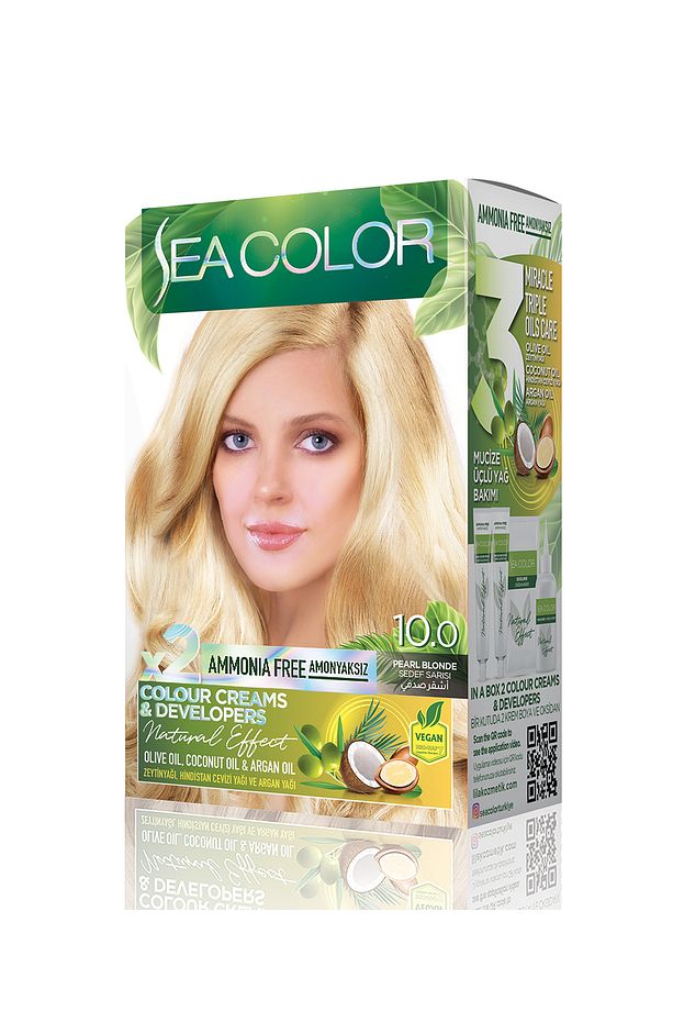 Amonyaksız, Vegan, Doğal, Besleyici Kalıcı Saç Boyası%100 Beyaz Kapama (1 PAKET 2 x 50 ML) - 1