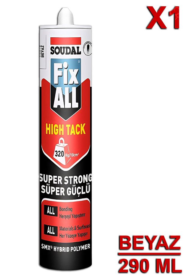 Soudal Fix All High Tack 290 ML Beyaz (1 Adet) - 1