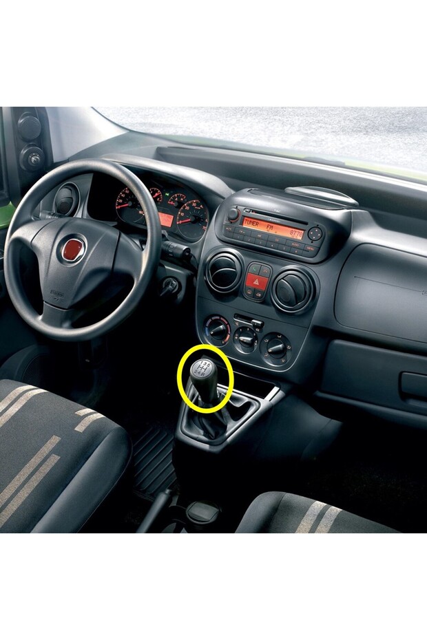 Fiat Fiorino 2008-2023 Gear Shift Knob Black 5 Forward Manual