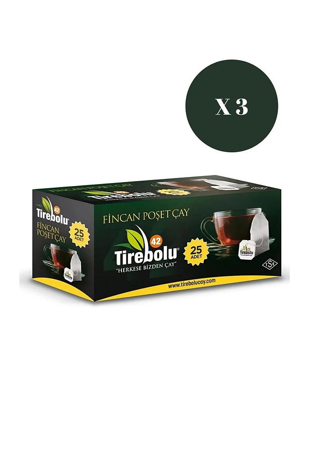 TİREBOLU 42 25 Li Fincan Poşet Çay X 3 - 1