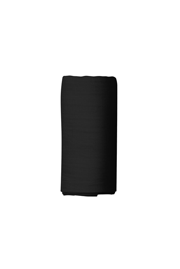 طقم ملاءة سرير مطاطية مفردة ذات حافة عالية 100x200+50x70 باللون الأسود من Maki