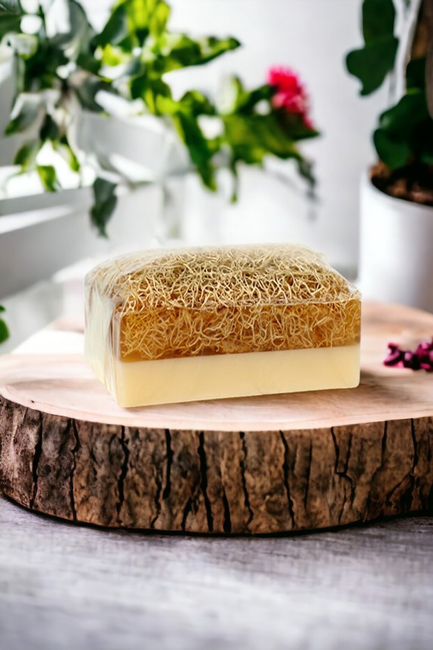 Clove Oil Soap - Purifying, Revitalizing, Exfoliating Soap with Natural Pumpkin Fiber and Donkey Milk - 120 Gr