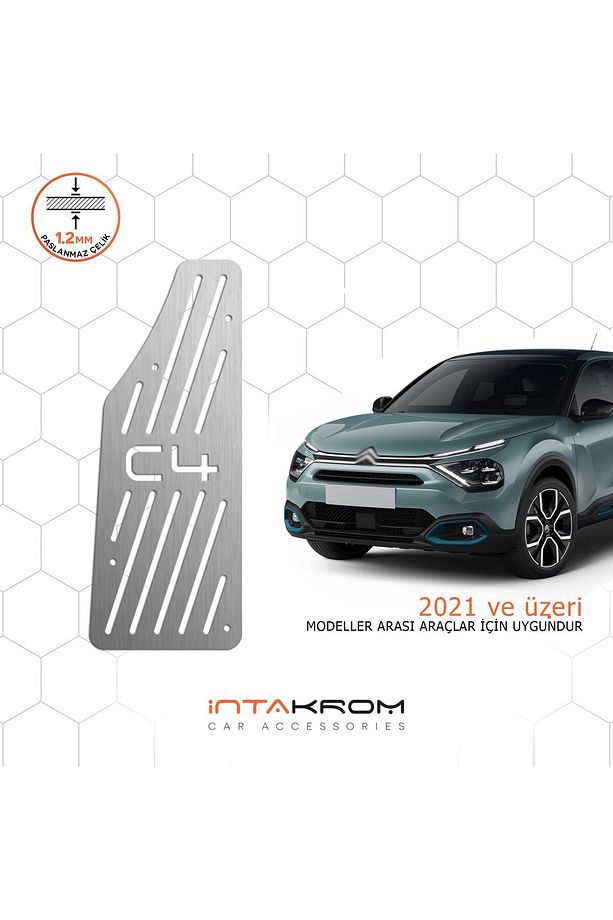 Citroen C4 Krom Ayak Dinlendirme Pedalı 2021 ve Üzeri - 1