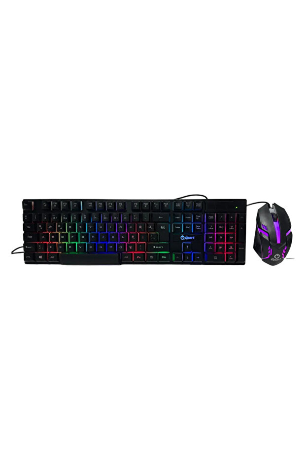 Qpart Gm14 Oyuncu RGB Klavye & Mouse Set - 1