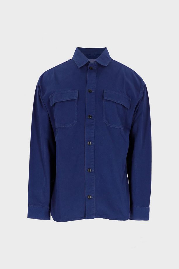 Mavi Regular Fit Patı Düğmeli Jean Gömlek C 4553-093 - 1
