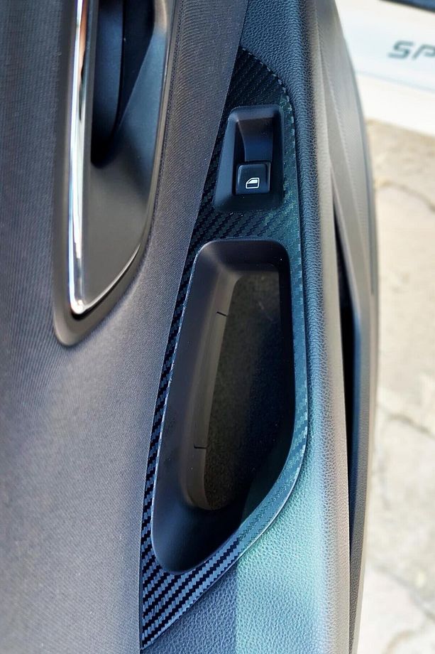 Seat Leon Mk3-3.5-2013-2020 Iç Trim Kaplama Sticker Seti- 4 Kapı Iç Tutma Kısımları-mat Karbon Siyah - 3