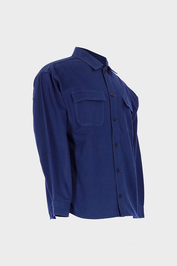 Mavi Regular Fit Patı Düğmeli Jean Gömlek C 4553-093 - 3