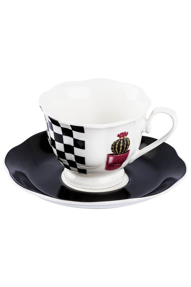 012-01-2Lİ WHITE AND BLACK NEW BONE KAHVE FİNCAN TAKIMI - 2