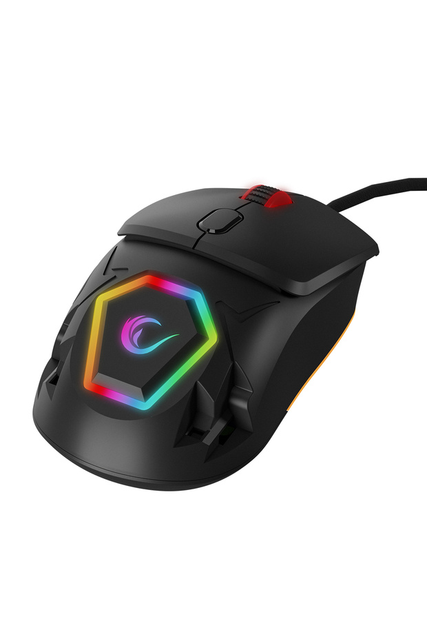 Hyalo M1 Siyah Değiştirilebilir 3 Kapaklı RGB 12000 DPI Gaming Oyuncu Mouse - 3