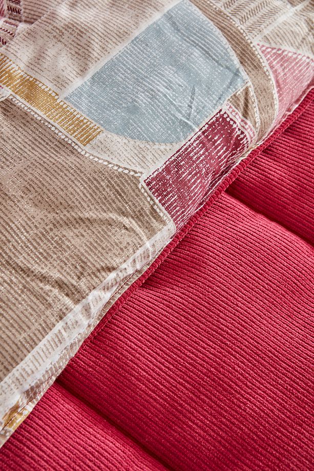 Lydia Çift Kişilik Stripe Comfort Set Bordo - 4