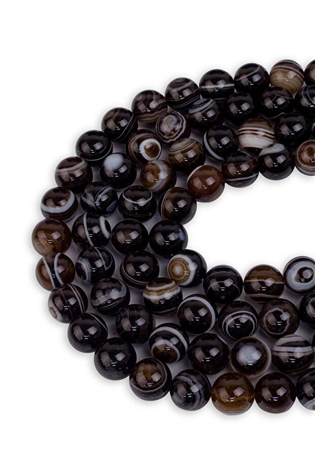 حجر العين العقيق 8 ملم - صفيف - 1