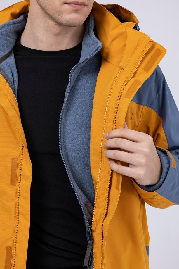 Elbruz Erkek 3 in 1 Ceket Mont Gold/Mavi - 6