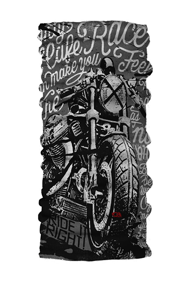 MOTOR BIKE PATTERNED Outdoor Neck Collar Motorcycle Buff UNISEX Multi-Purpose Bandana