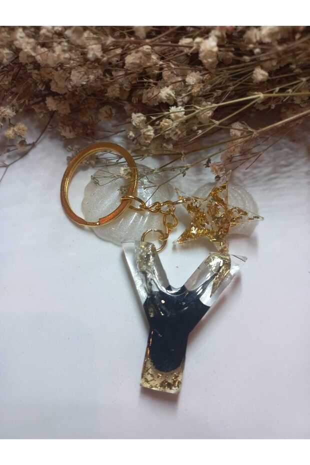 سلسلة مفاتيح إيبوكسي Y مصنوعة يدويًا - 1