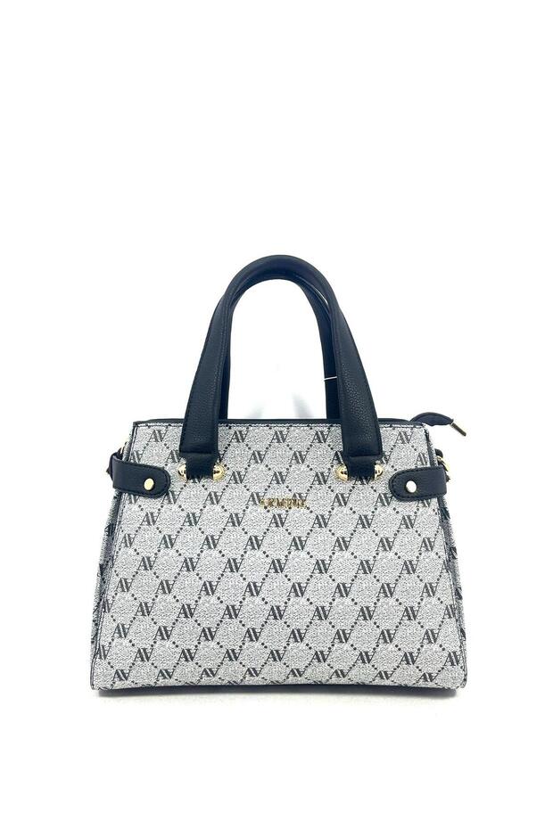 Women's Gray Dotted Hand and Shoulder Bag 172