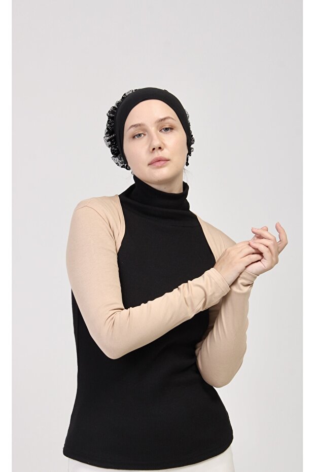 Long Sleeve Hijab Bolero-beige