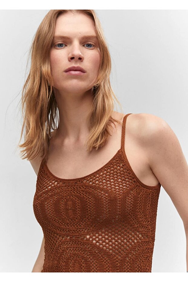 Delik Detaylı Örgü Bluz - 5