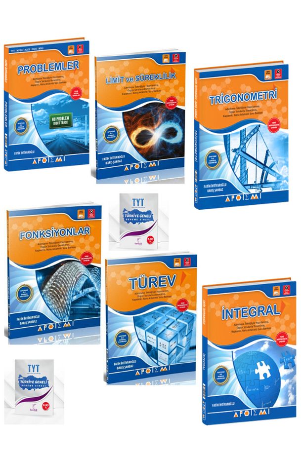 Apotemi 2025 Matematik Fasikülleri Seti (PROBLEMLER LİMİT TRİGONOMETRİ FONKSİYONLAR TÜREV INTEGRAL) - 1