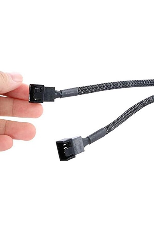 5025 Fan Çoklayıcı 2 Port Y Pwm 4 Pin Splitter Çoklayıcı Switch Kablosu - 8