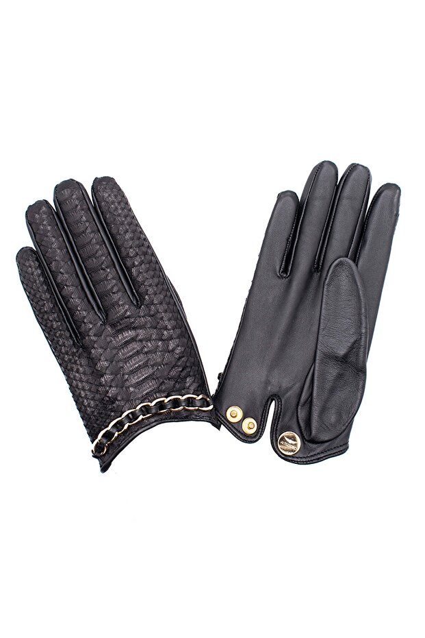 Belezza  Piton Kadın Deri Eldiven - 2