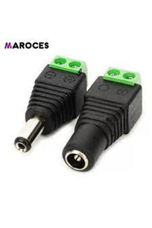 Klemensli Barrel Jak Dişi + Erkek Fiş Konnektör 1 Takım Çift - 1