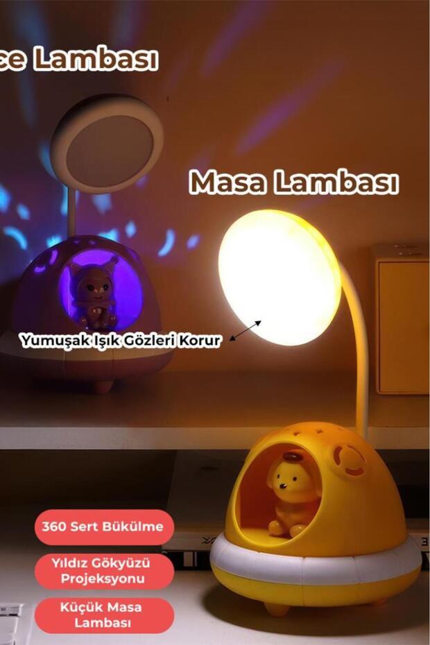 Figürlü Gece Lambası Sarı - 5