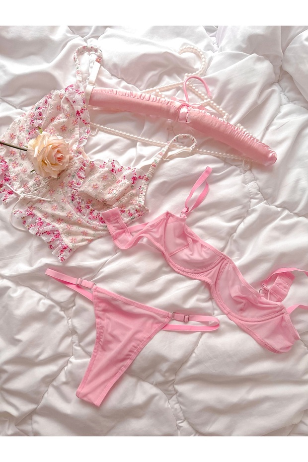 Basic Pink Balenli Bra Set - 2