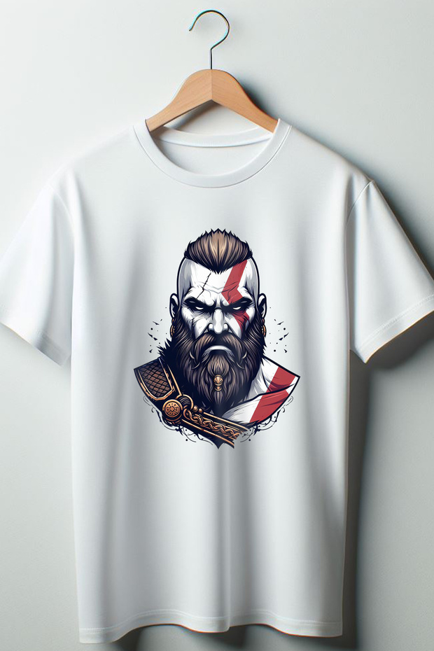Kratos God Of War Printed Oversize T-Shirt
