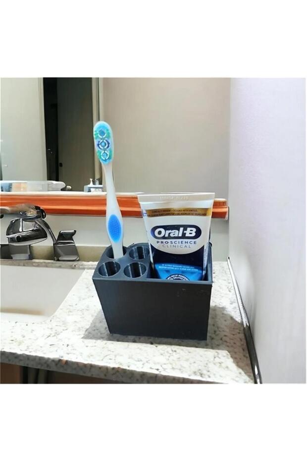 حامل فرشاة أسنان صغير وحامل معجون أسنان - 2