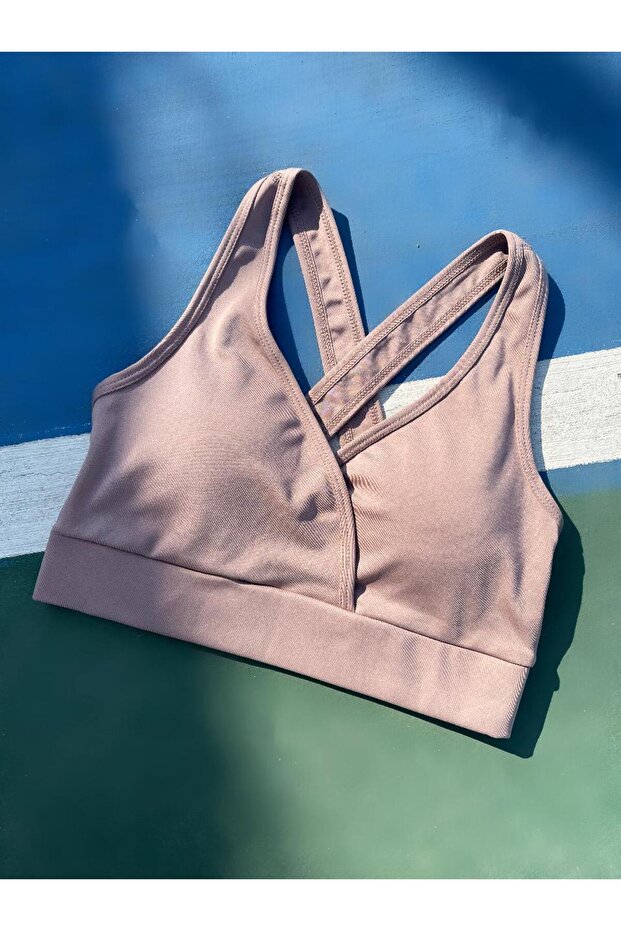 Cross-Strapped Bra Sports Bustier 01