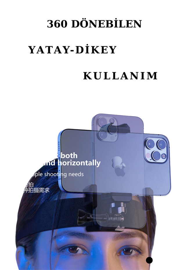 حامل كاميرا الهاتف القابل للتركيب على الرأس - 5