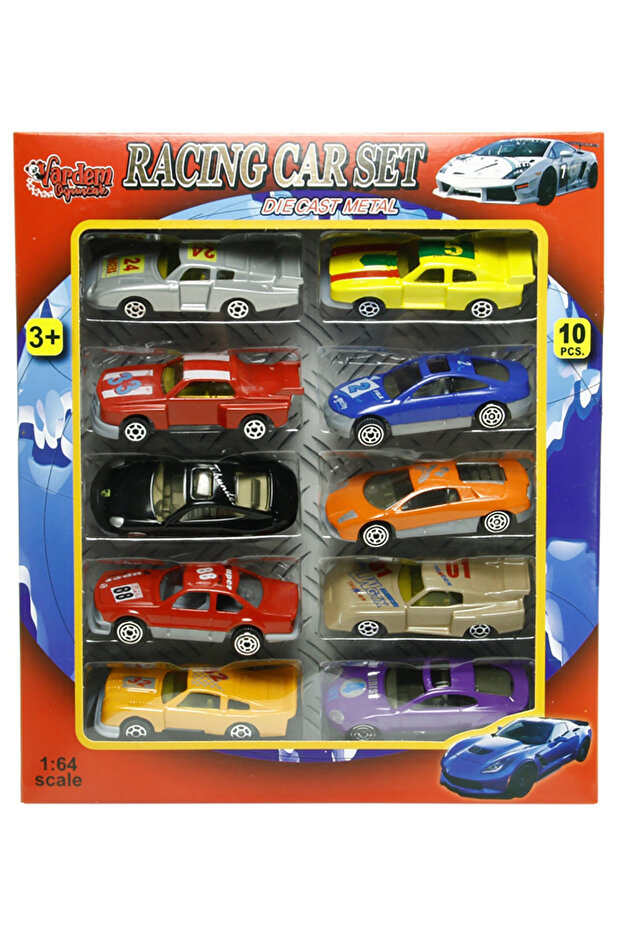 1:64 Şehir Araçları 10 Parça Renkli - 1