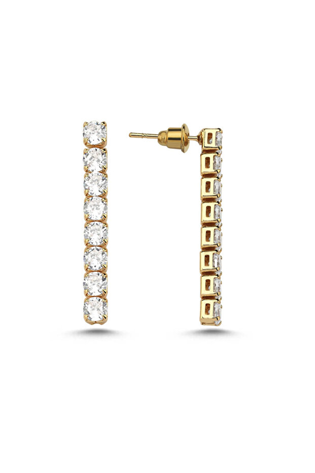 4mm Gold Su Yolu Küpe - 1