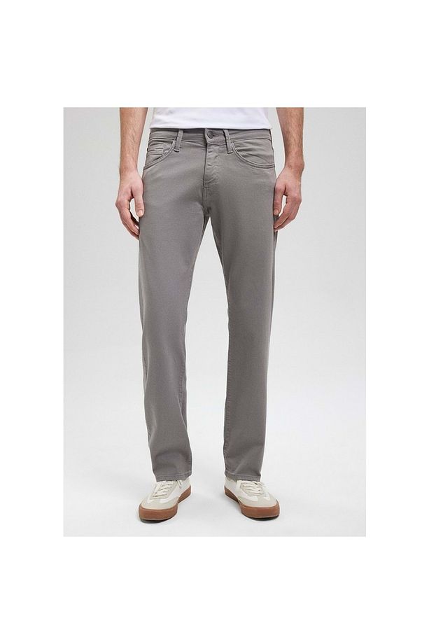 Digital Jeans Normal Kesim Fermuarlı Geniş Paça Yüksek Bel Erkek Baba Keten Pantolon Koyu gri - 2