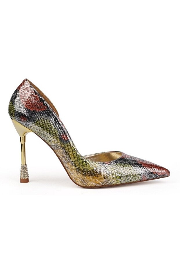 12685 Green Multi Women's Evening Dress Shoes