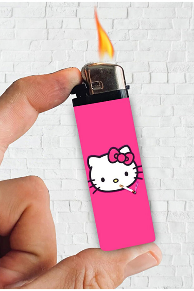 Dumanlı Hello Kitty Full Kaplamalı Gazlı Hediyelik Çakmak - 1