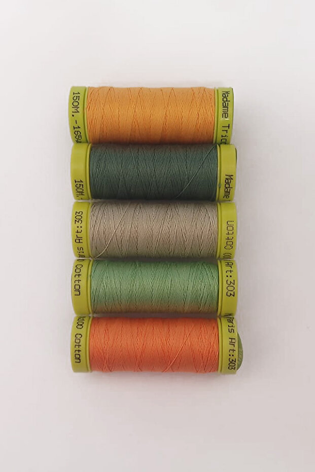 Koton Sewing Thread 5 Different Colors 5x150 m Set 6