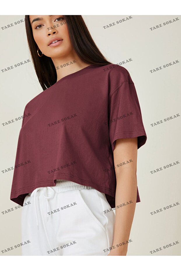 Cultură COD- 232913   Bumbac Drop Umăr Solid Scurt - 3