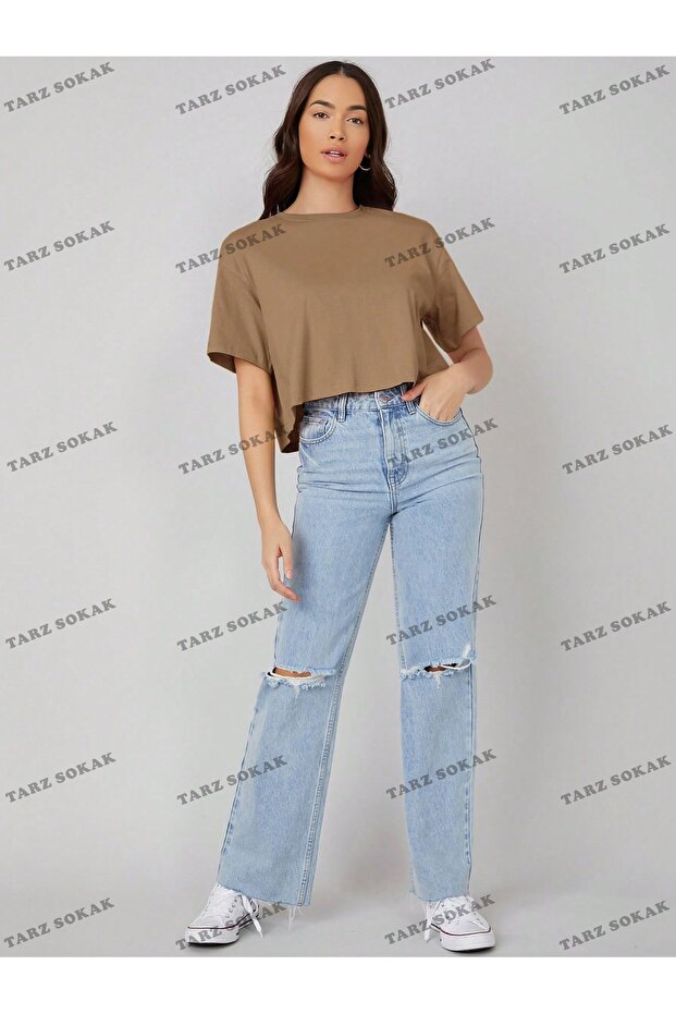 Cultură COD- 232913   Bumbac Drop Umăr Solid Scurt - 5