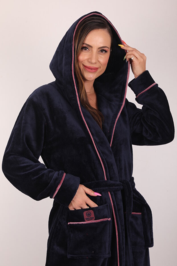 100% Bamboo Hooded Long Dressing Gown