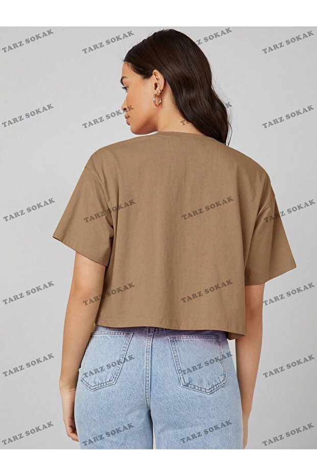 Cultură COD- 232913   Bumbac Drop Umăr Solid Scurt - 2